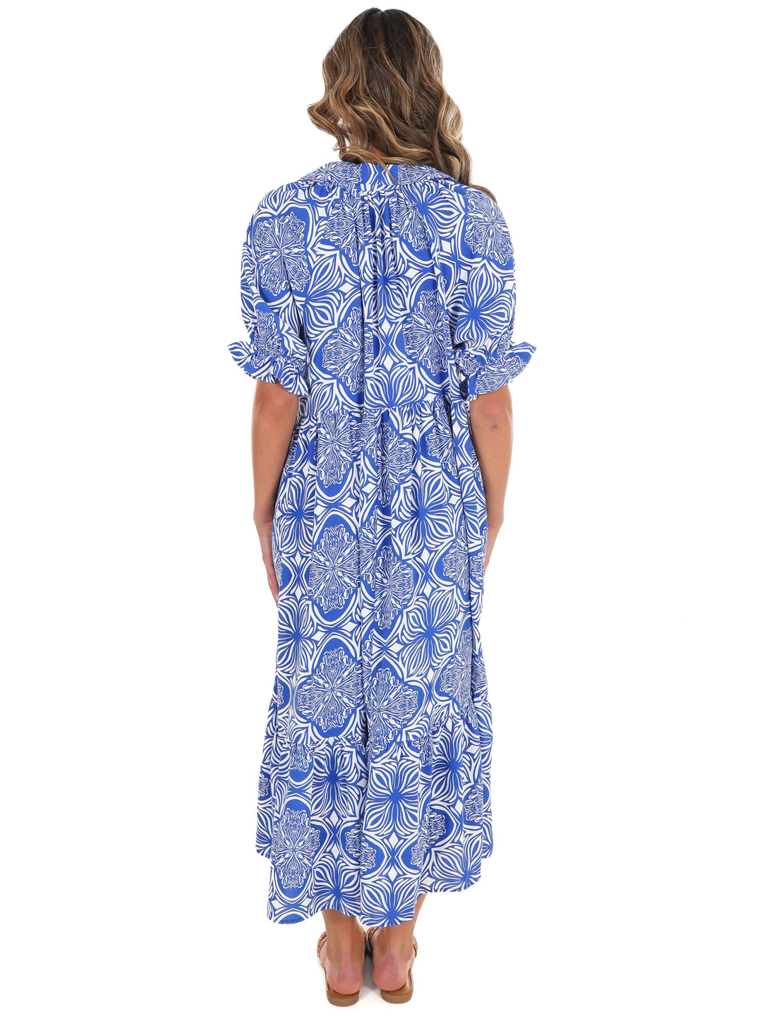 Sweet Love Abstract Print Midi Dress