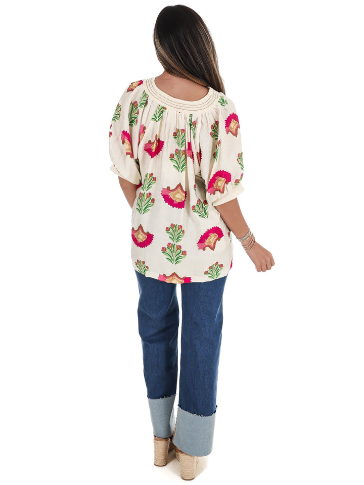 Artful Edge V-Neck Top