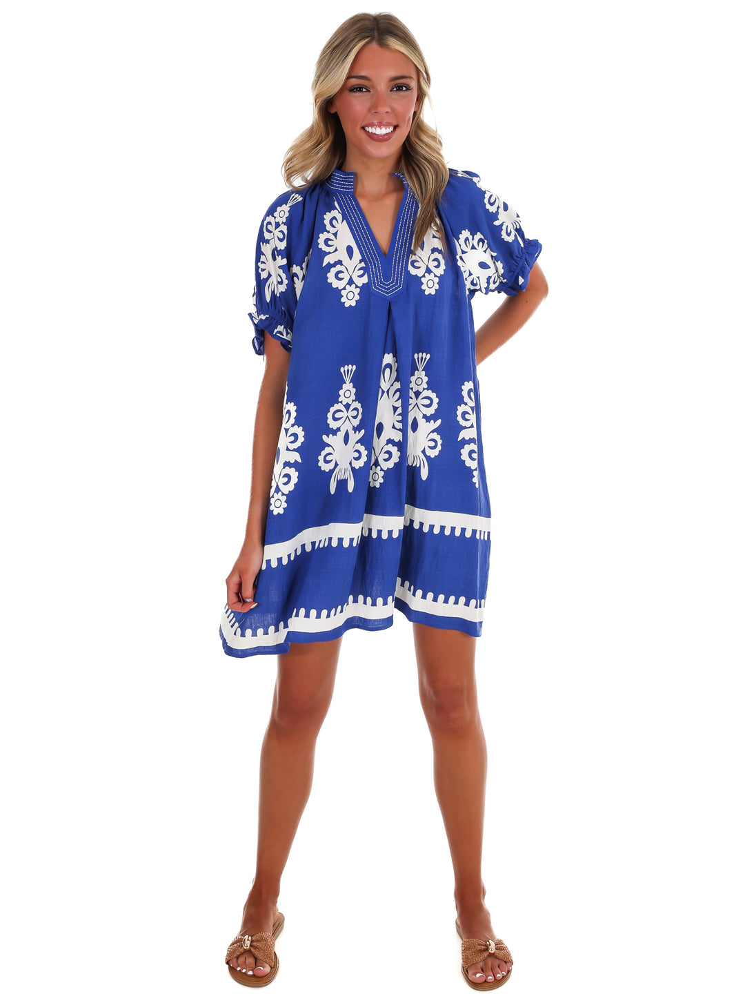 Summer Story Print Mini Dress