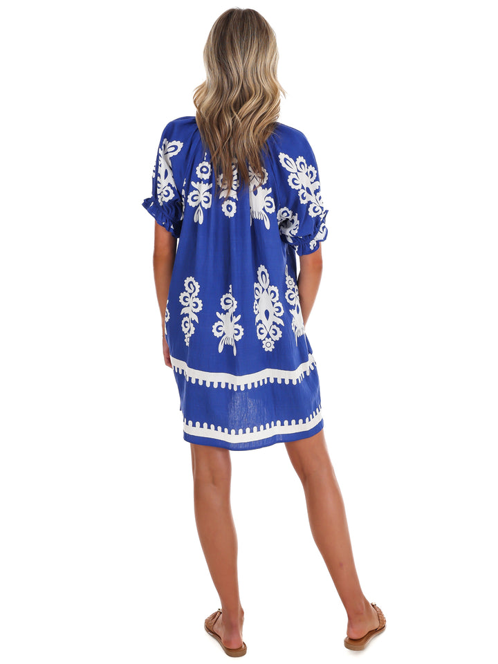 Summer Story Print Mini Dress
