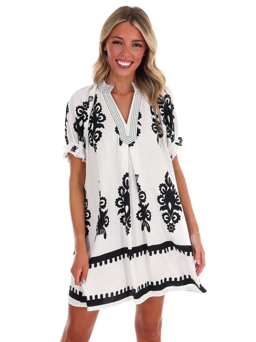 Summer Story Print Mini Dress