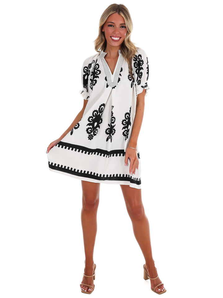 Summer Story Print Mini Dress