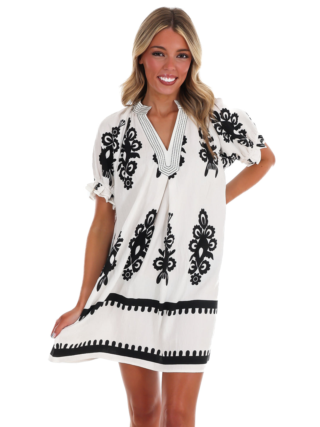 Summer Story Print Mini Dress