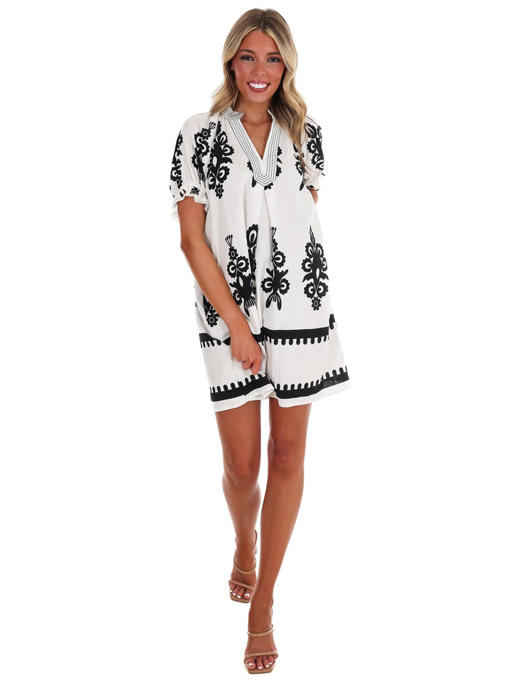 Summer Story Print Mini Dress