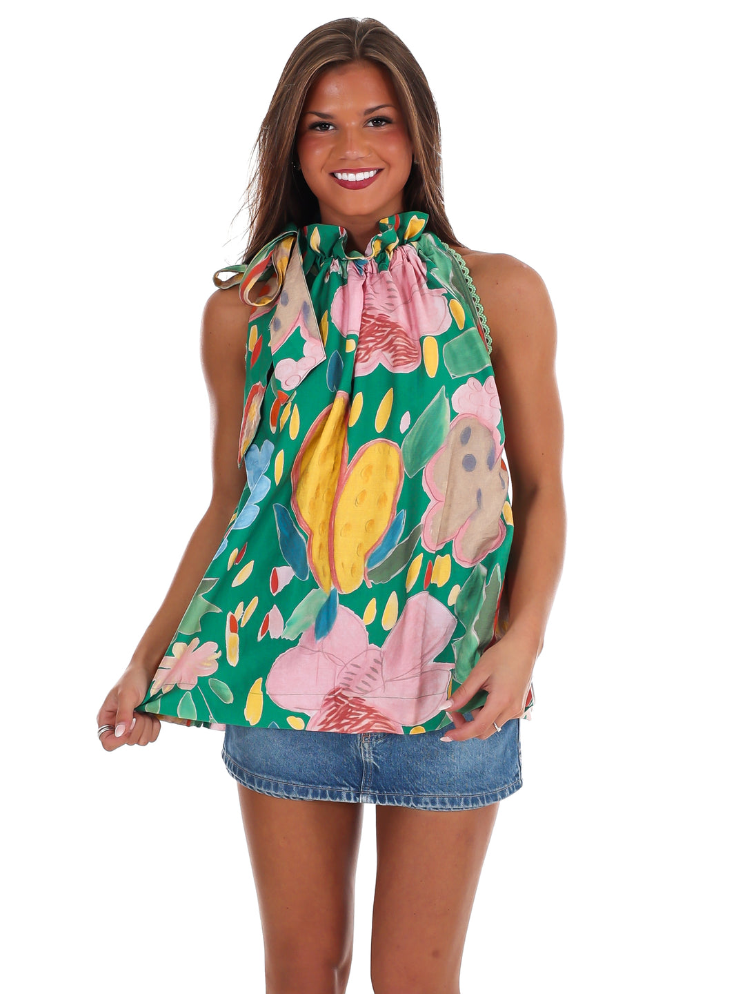 Blooming Beauty Floral Halter Neck Top
