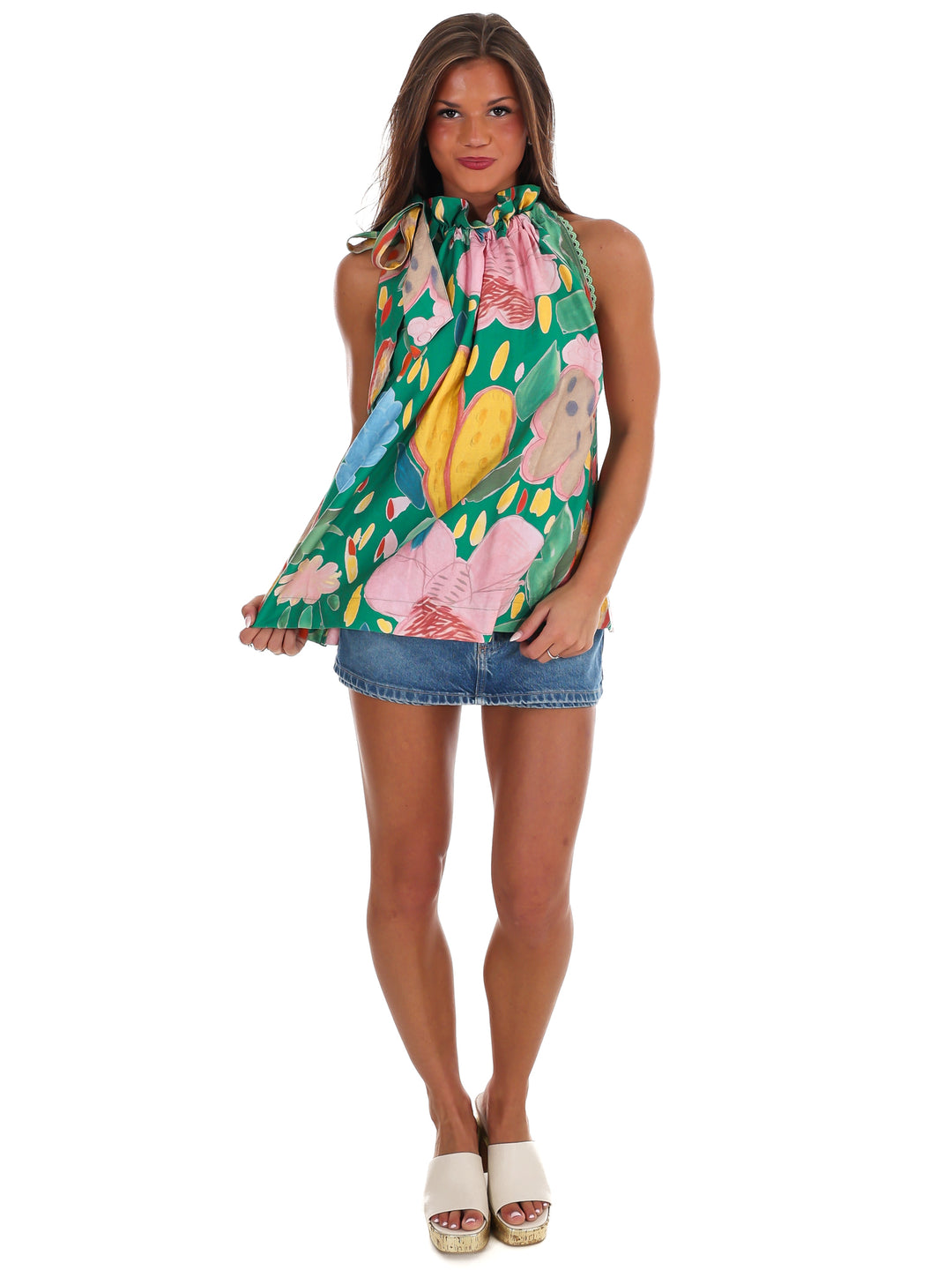 Blooming Beauty Floral Halter Neck Top