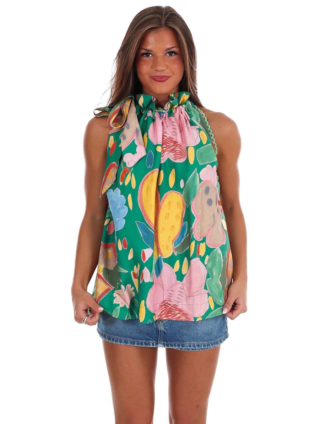 Blooming Beauty Floral Halter Neck Top