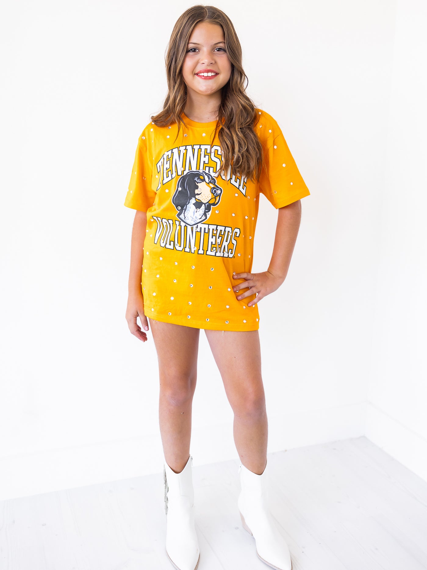 Youth Tennessee Volunteers Smokey All-Over Rhinestone Tee