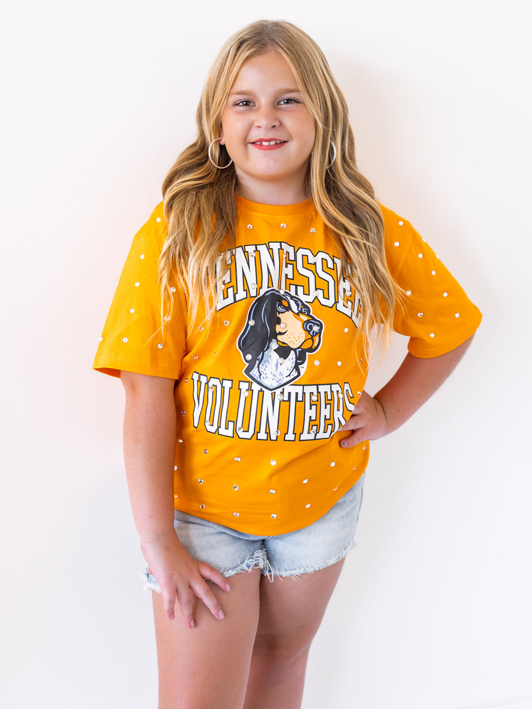 Youth Tennessee Volunteers Smokey All-Over Rhinestone Tee