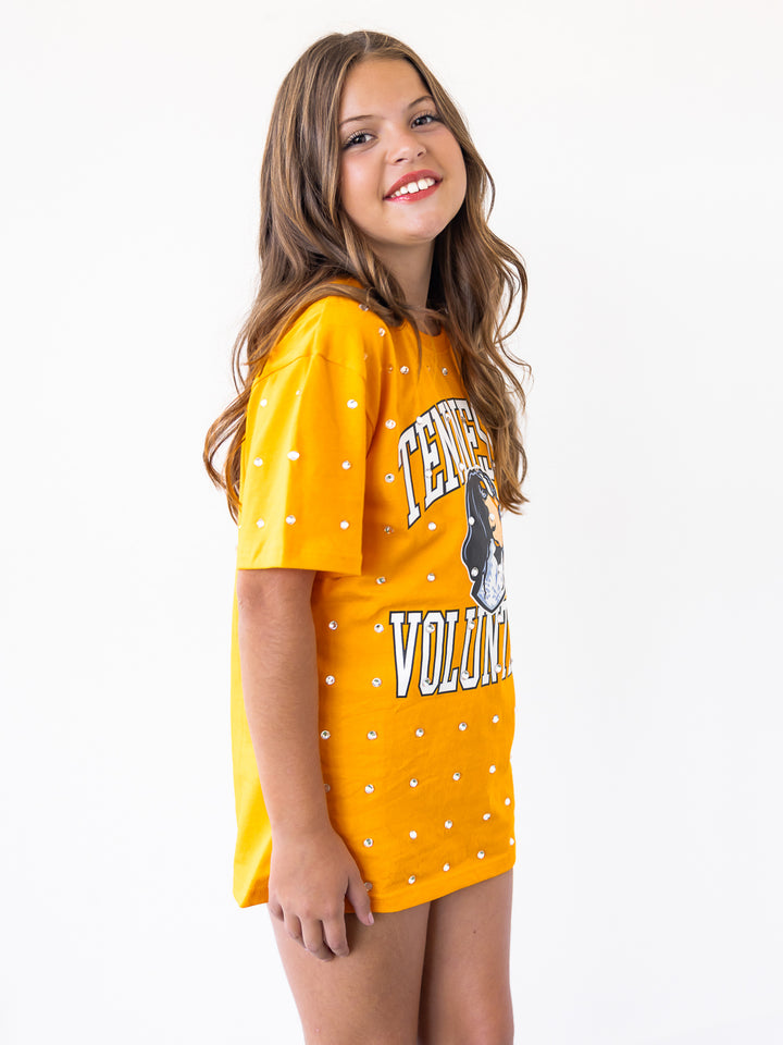 Youth Tennessee Volunteers Smokey All-Over Rhinestone Tee