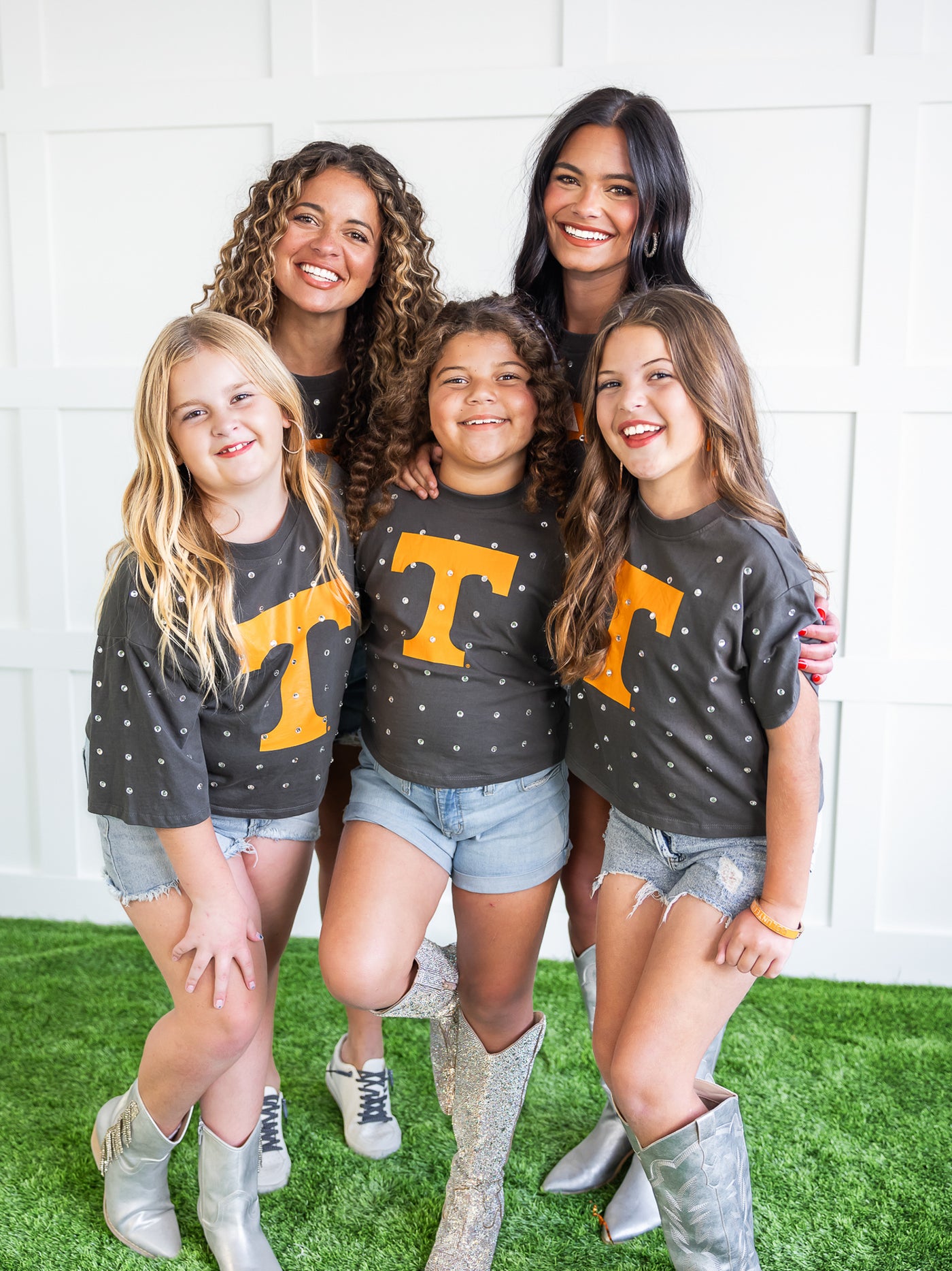 Youth Tennessee Oversized Rhinestone Crop Top