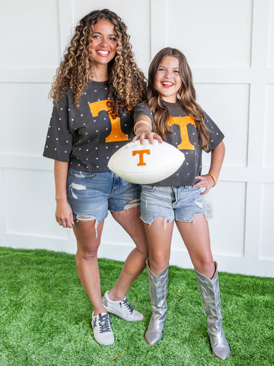 Youth Tennessee Oversized Rhinestone Crop Top