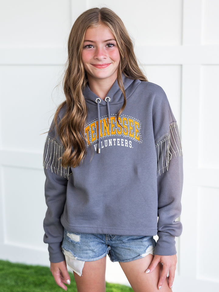 Youth Tennessee Volunteers Rhinestone Fringe Hoodie