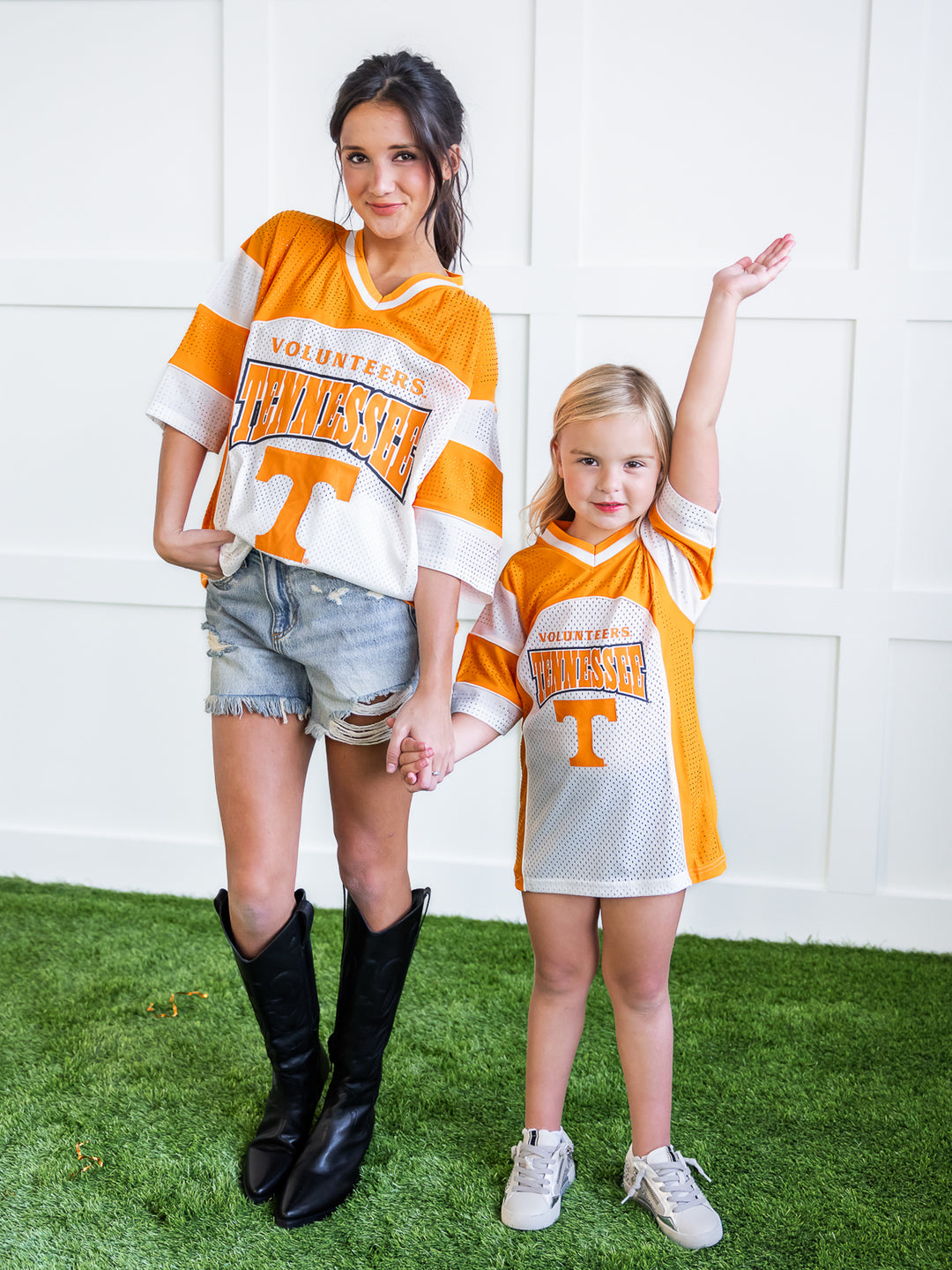 Costumes Sports Team Dress Youth Rhinestone Overlay V-Neck Football Jersey Dress Josie's Boutique Costumes Sports Team Dress Youth Rhinestone Overlay V-Neck Football Jersey Dress Josie's Boutique