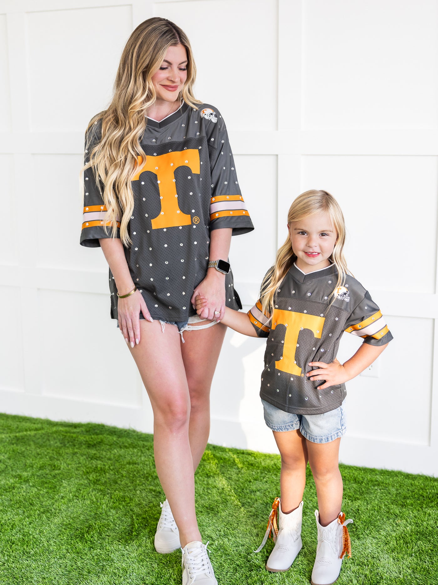 Youth Tennessee Volunteers Kick-Off Time Rhinestone Top