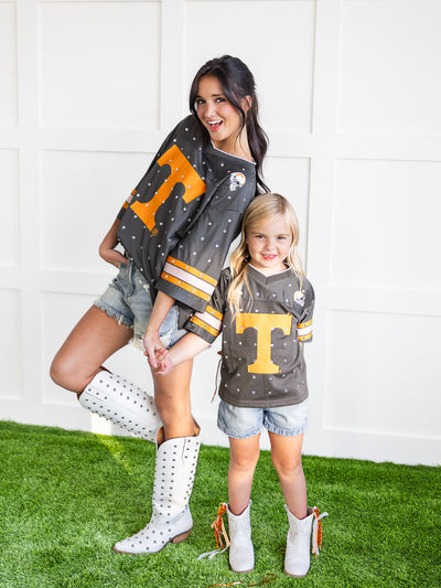 Youth Tennessee Volunteers Kick-Off Time Rhinestone Top