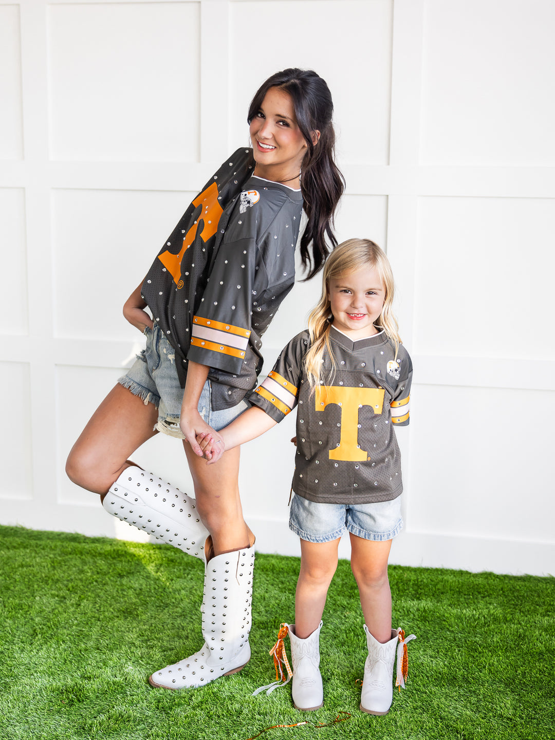 Youth Tennessee Volunteers Kick-Off Time Rhinestone Top