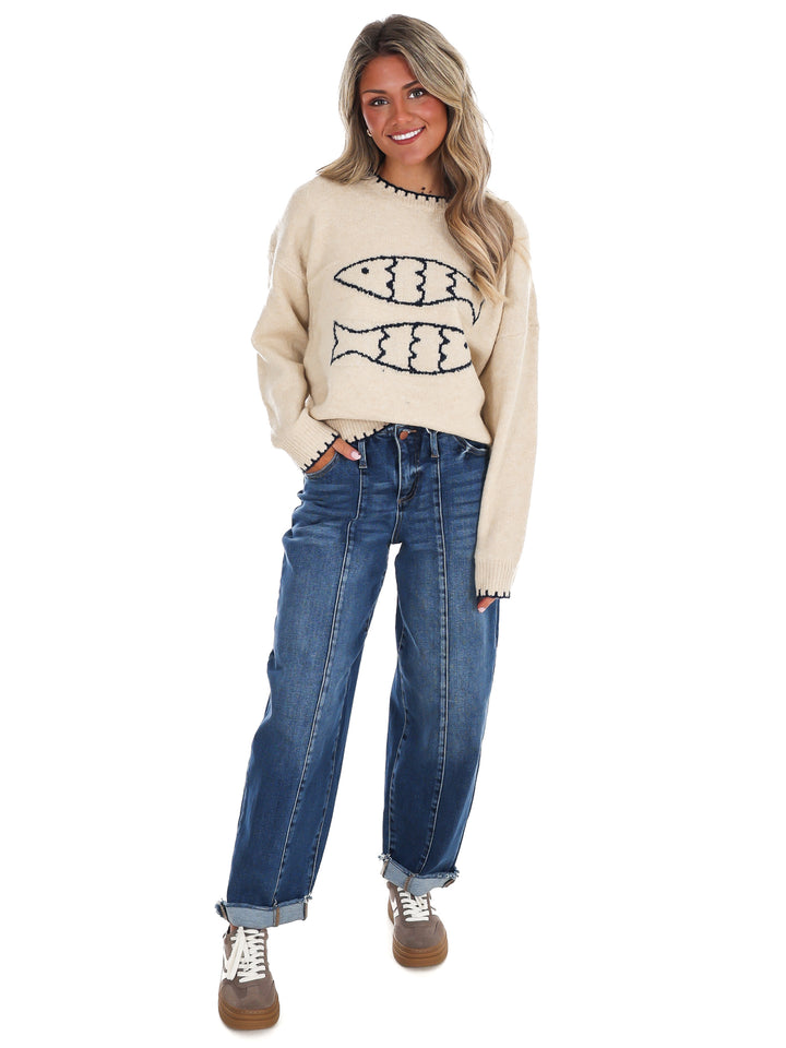 Double Fish Sweater
