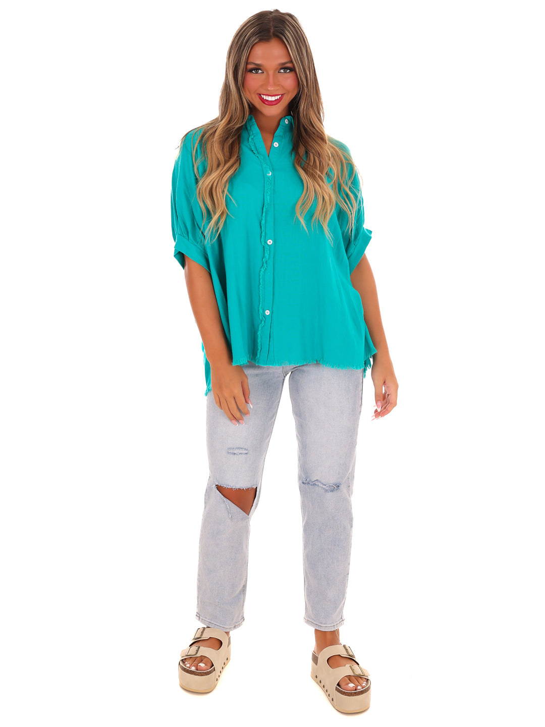 Casual Stroll Linen Top