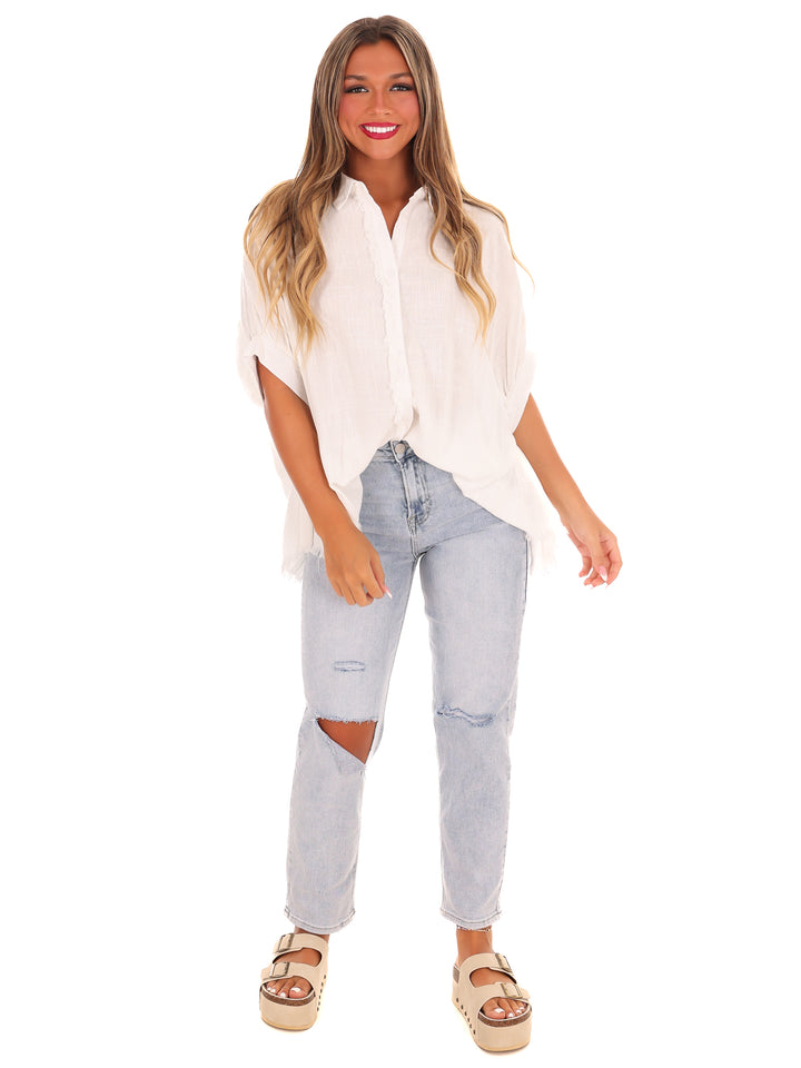 Casual Stroll Linen Top