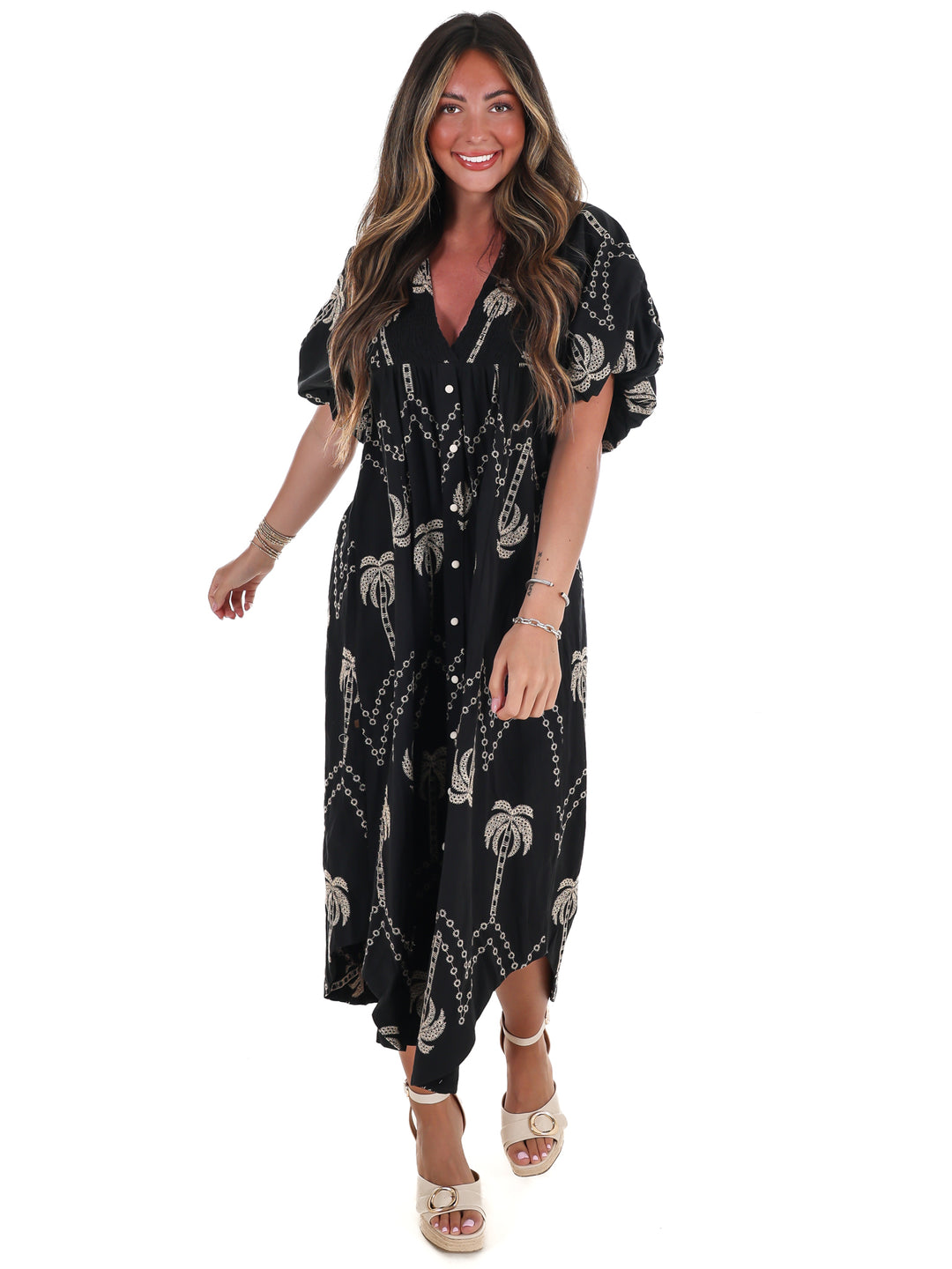 Bloomline Embroidered Midi Dress