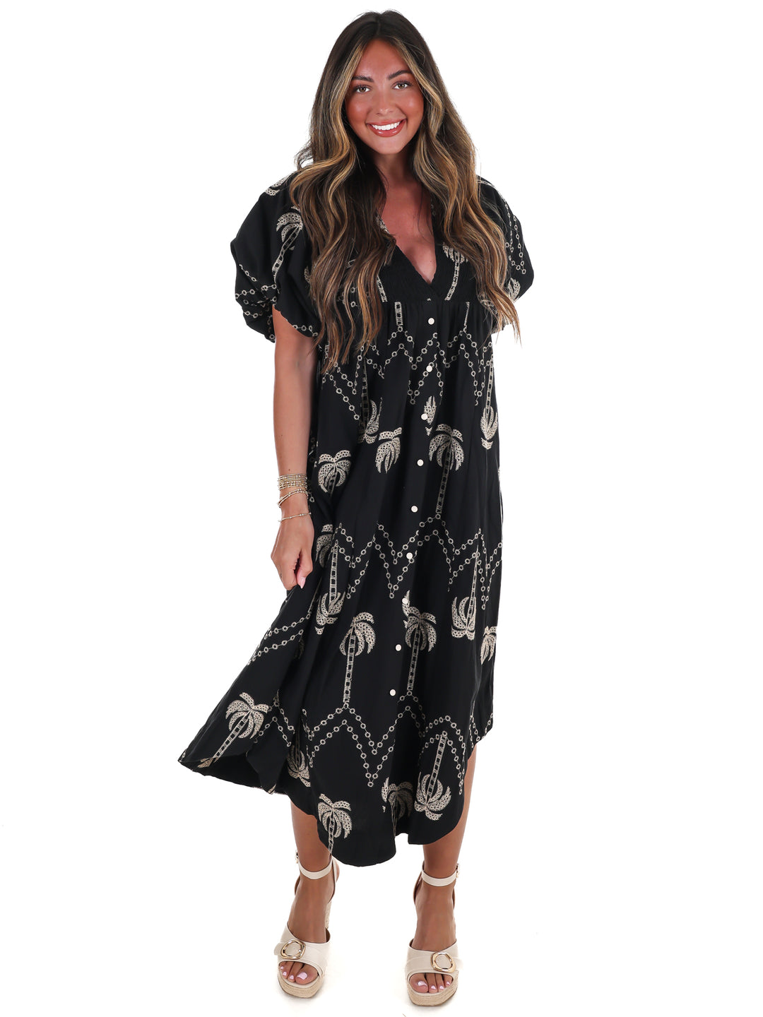 Bloomline Embroidered Midi Dress