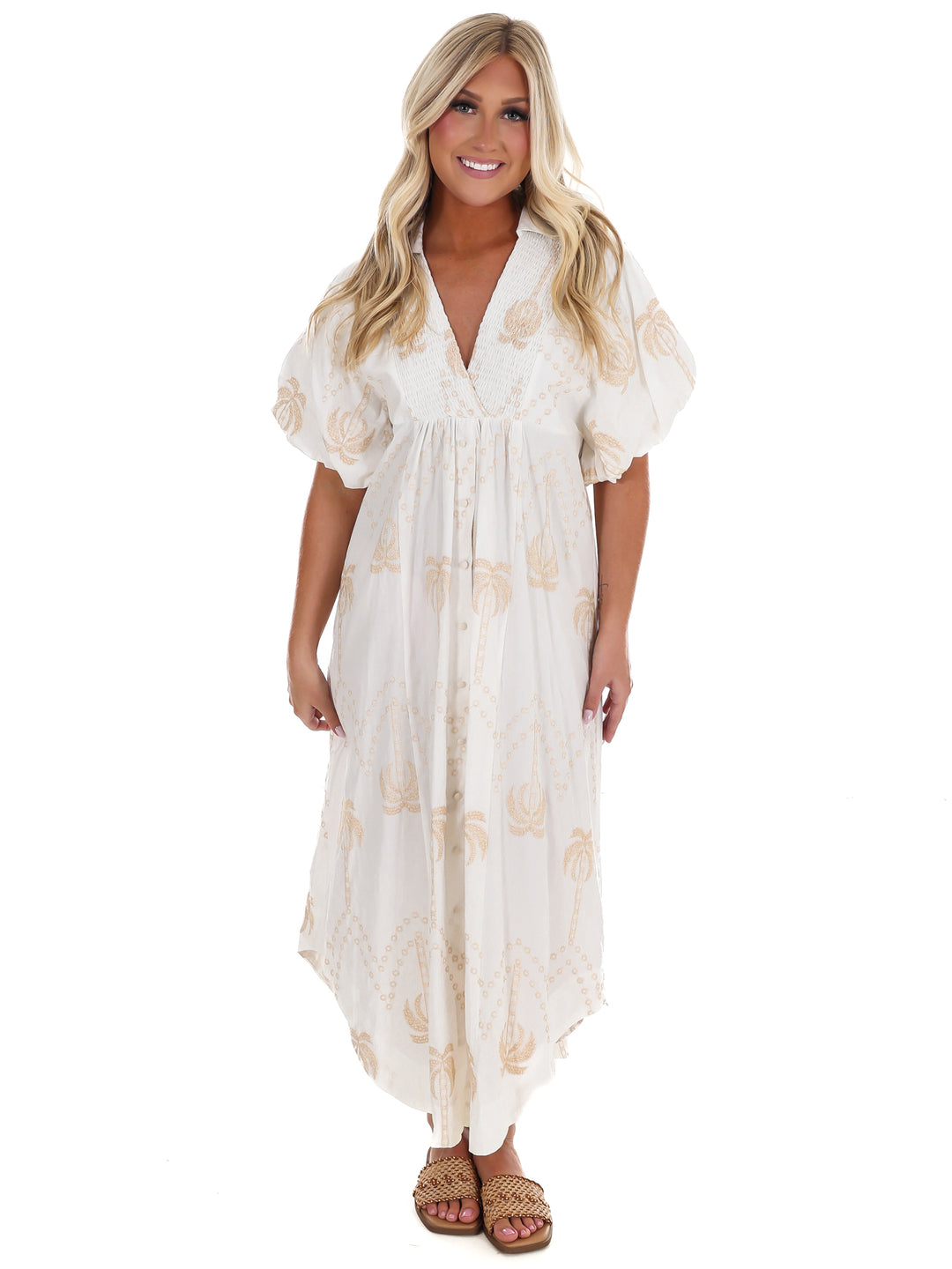 Bloomline Embroidered Midi Dress