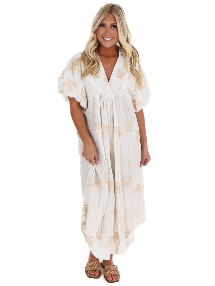 Bloomline Embroidered Midi Dress