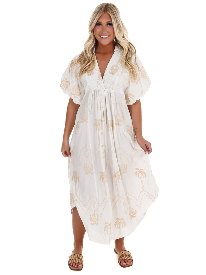 Bloomline Embroidered Midi Dress