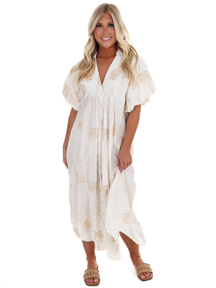 Bloomline Embroidered Midi Dress