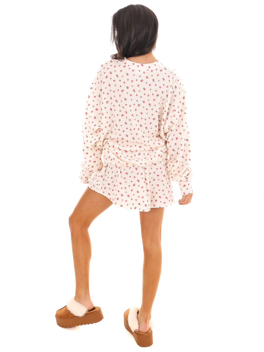 Dream Come True Floral Ribbed Pajama Set