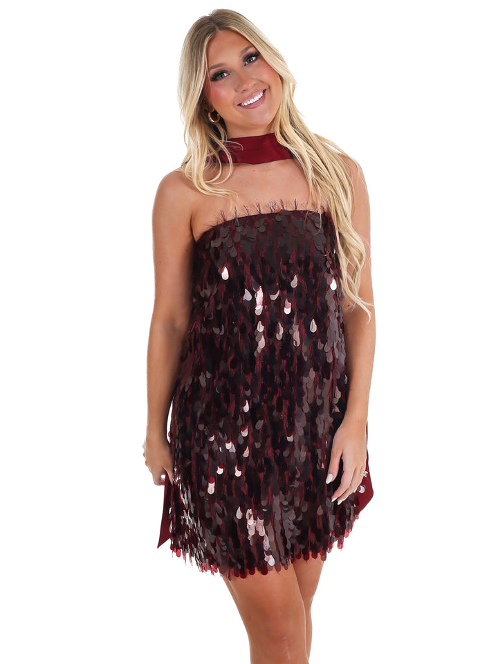 Sparkle Soirée Sequin Mini Dress