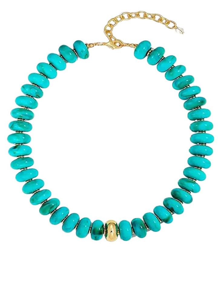 Resin Beaded Stackable Chain Necklace