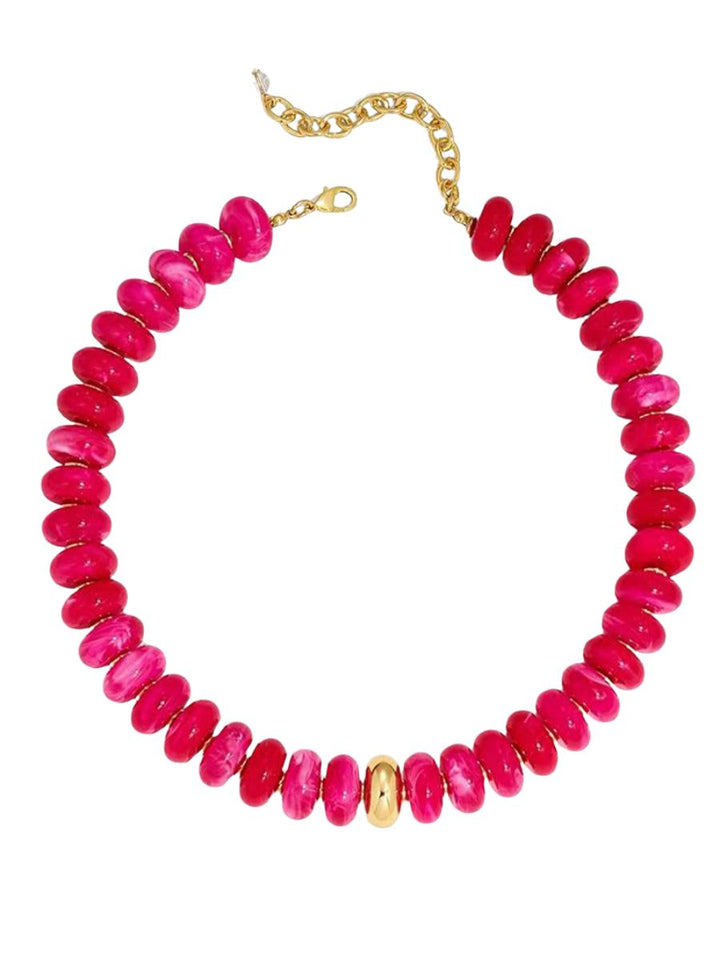 Resin Beaded Stackable Chain Necklace