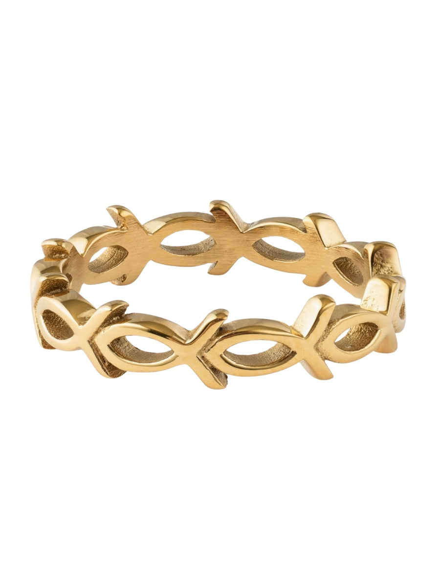Infinity Jesus Fish Ring
