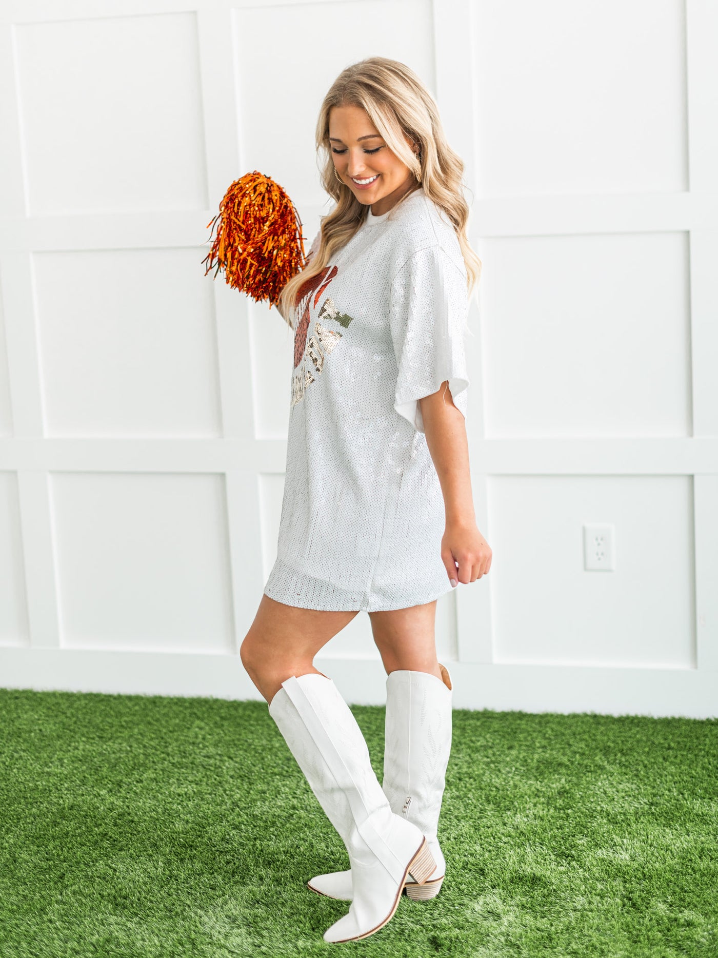 Bring the Sparkle Gameday Sequin Dress