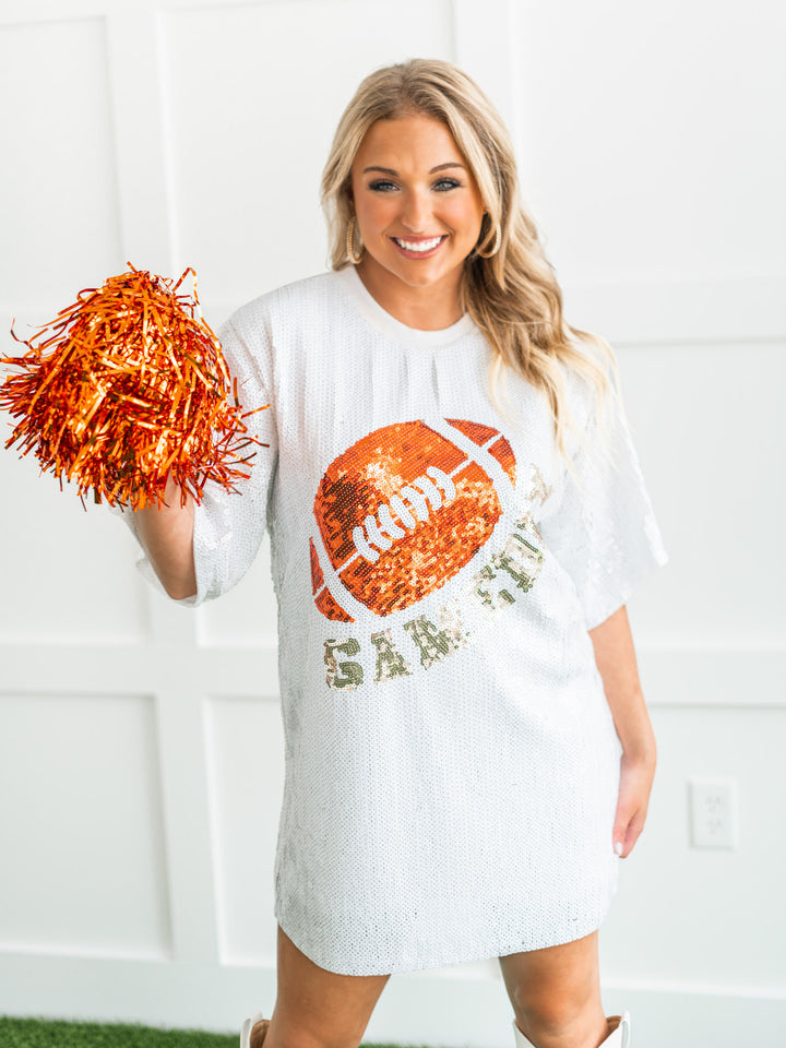 Bring the Sparkle Gameday Sequin Dress