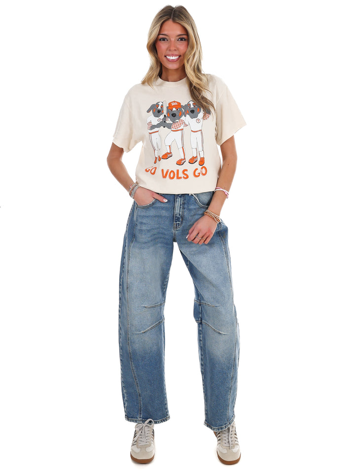 Tennessee Vols Baseball Mascot Fighter Thrifted Tee