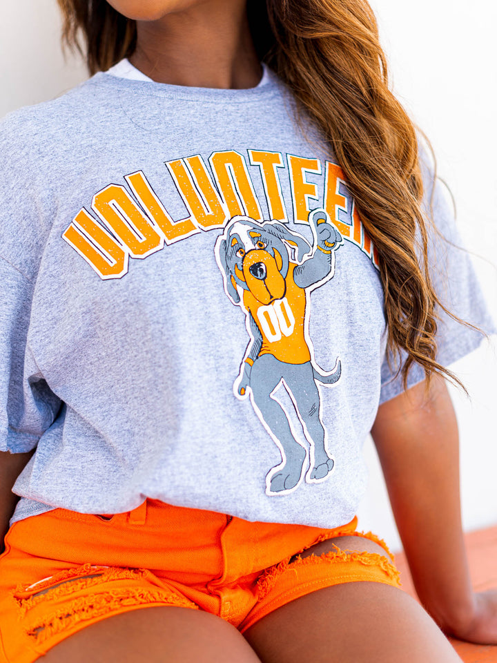 Vols Cartoon Mascot Puff Ink Thrifted Tee