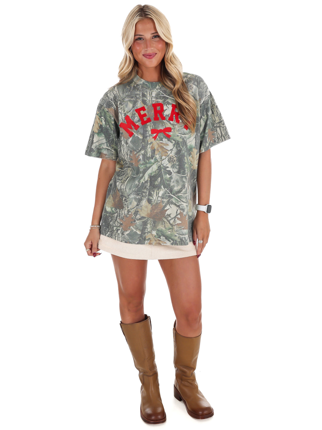Merry Bow Camouflauge Tee