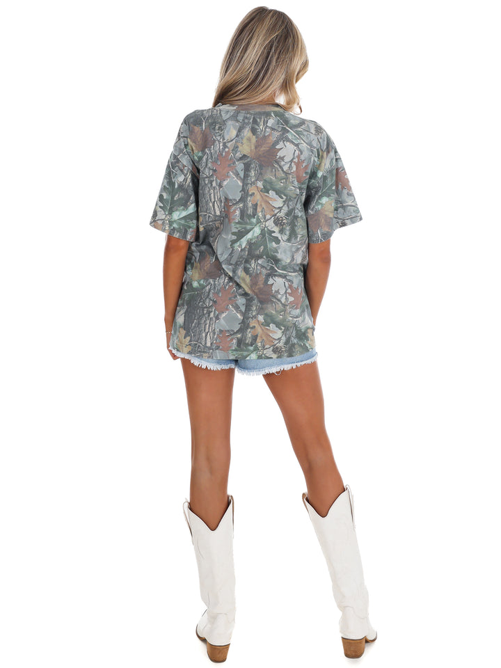 Dolly Parton Signature Script Camo Tee