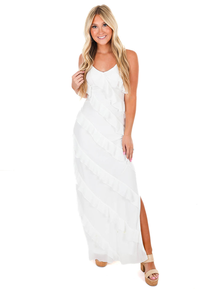 Signed Sealed Delivered Ruffle Maxi Dress