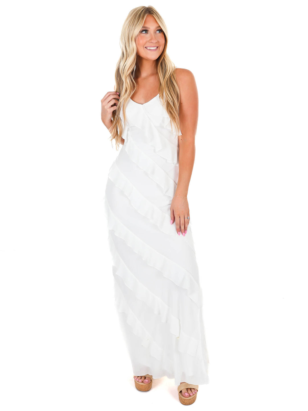 Signed Sealed Delivered Ruffle Maxi Dress