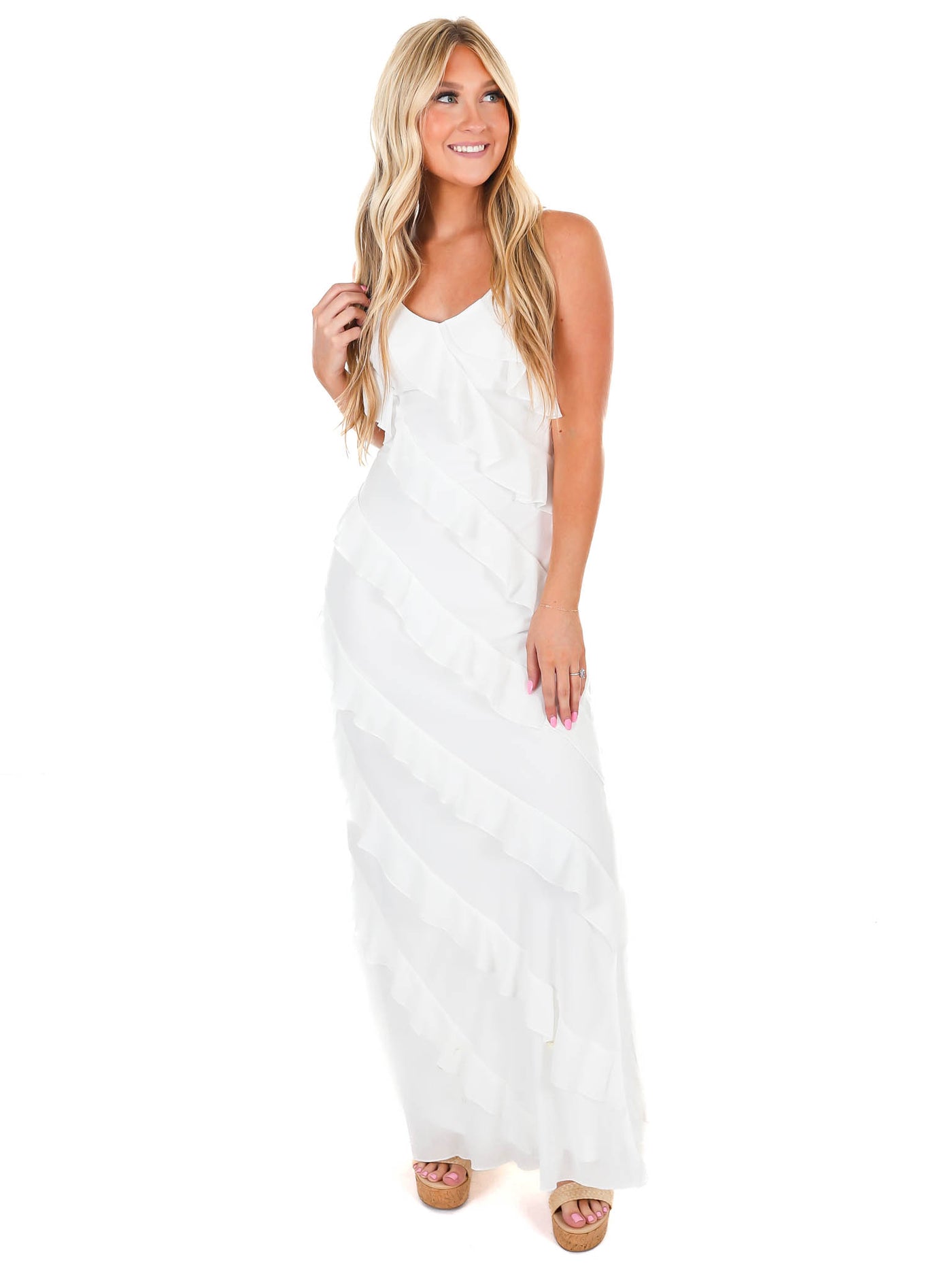 Signed Sealed Delivered Ruffle Maxi Dress
