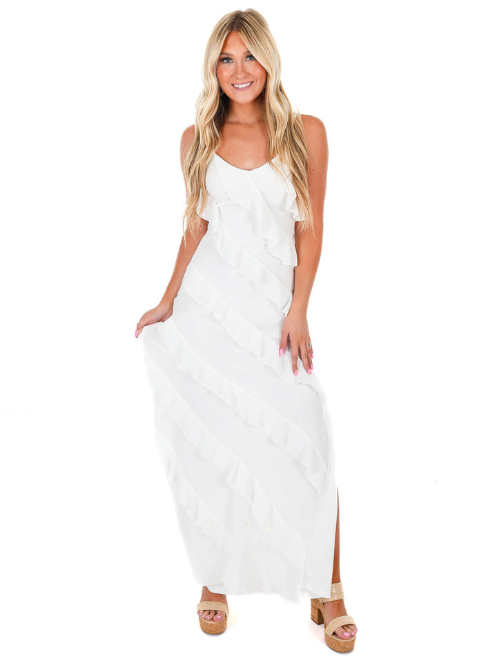 Signed Sealed Delivered Ruffle Maxi Dress