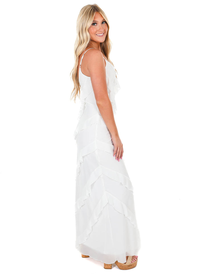 Signed Sealed Delivered Ruffle Maxi Dress