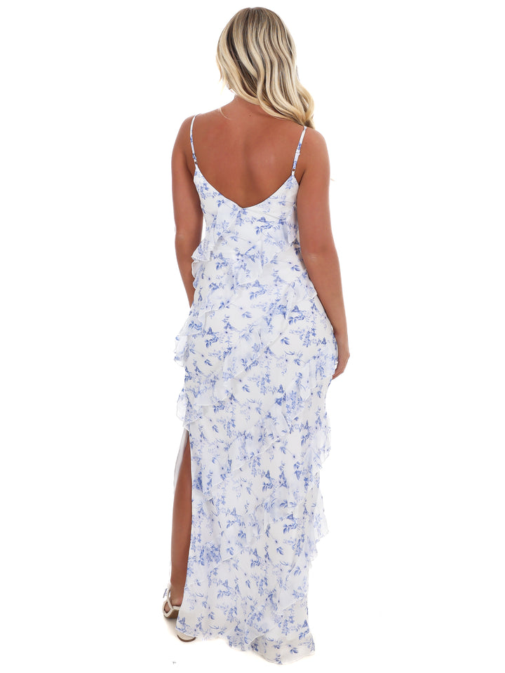 Floral Affair Tiered Ruffle Maxi Dress