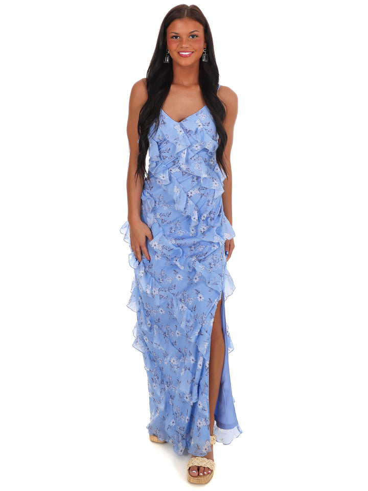 Floral Affair Tiered Ruffle Maxi Dress