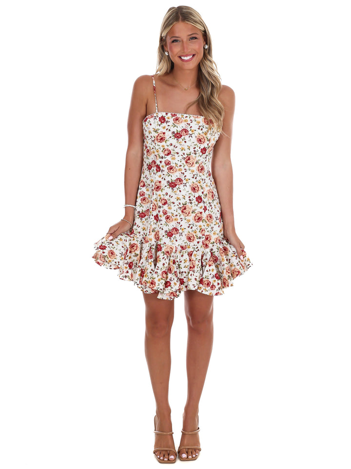 Floral Flutter Mini Dress