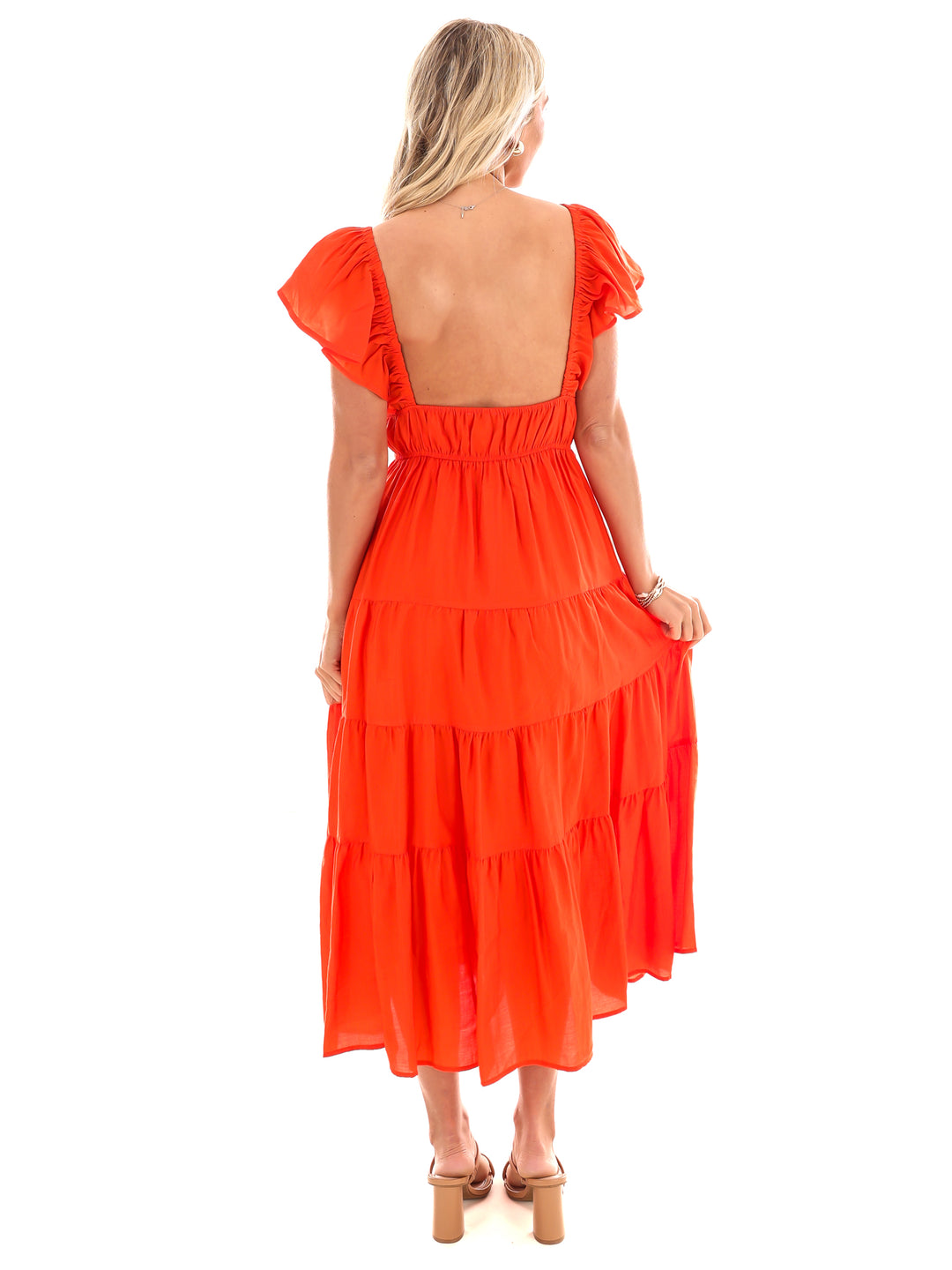 Always Forever Tiered Midi Dress